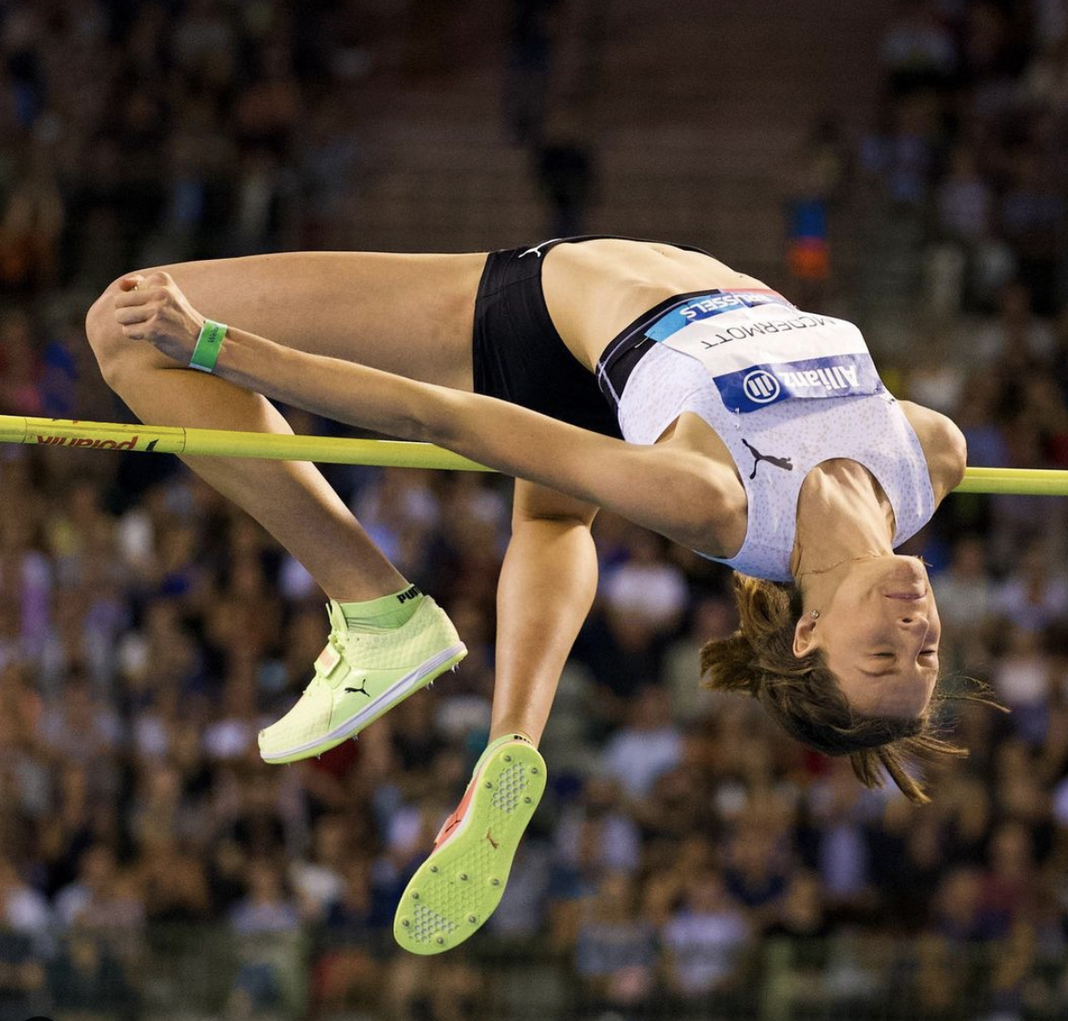Nicola McDermott soaring in the Diamond League competition
