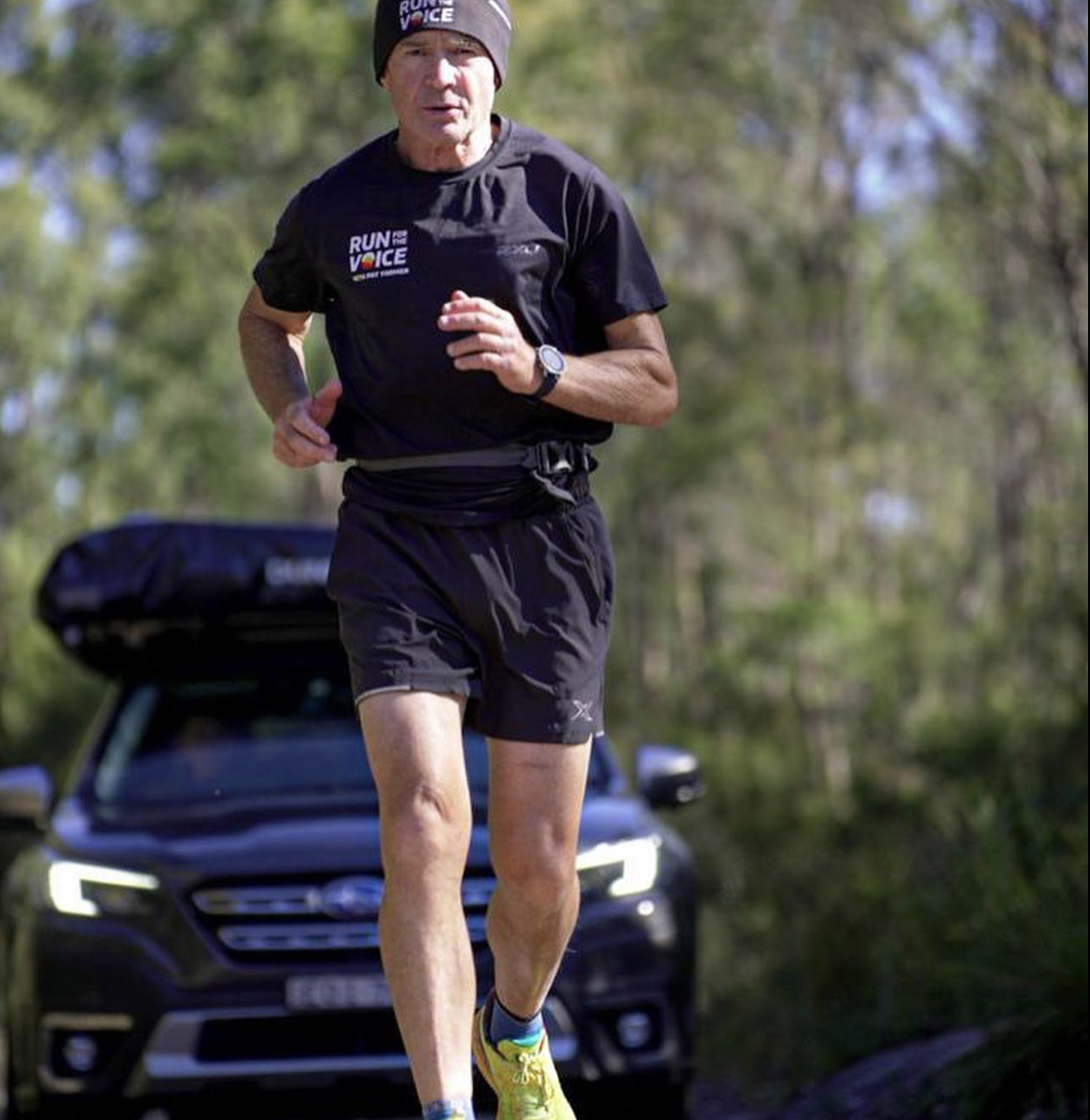 Ultramarathon legend Pat Farmer in Tasmania for the Run For The Voice